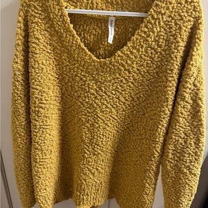 Cozy Yellow V-Neck Sweater